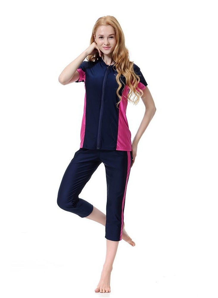 نادانباو 3PCS Women Modest Muslim Swimsuit, Short Sleeves Swimsuits, Full Covered Swimwear, Muslim Beachwear, Swimming Swim Suit - Image 2