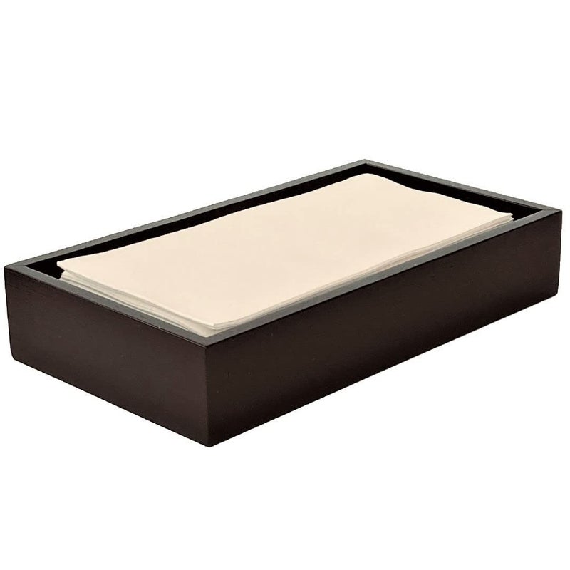 Kitchen Noble Bamboo Guest Towel Holder in Black 975x 550x 2  Bathroom Napkin Tray  Multipurpose Organizer Box  Ideal for Guest Bathroom Desk Dining Table Kitchen Counter  Drawers 