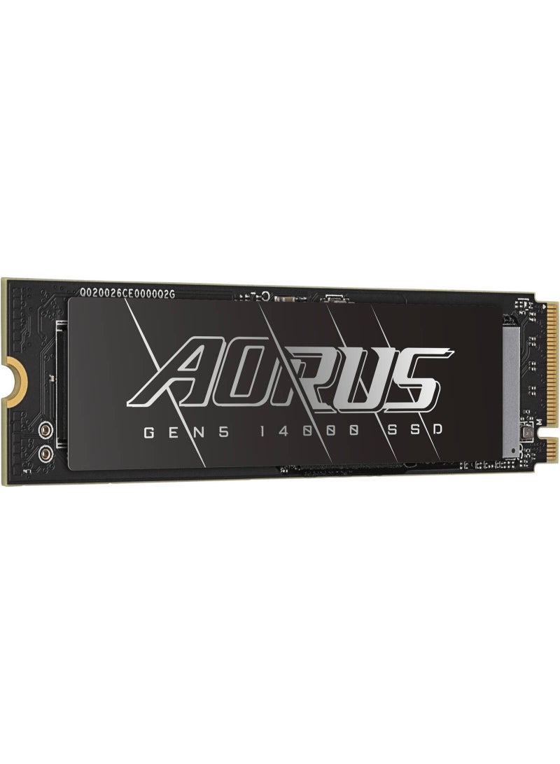 جيجابايت AORUS Gen5 14000 SSD داخلي، سعة 2TB، PCI-Express 5.0x4، واجهة NVMe 2.0، شكل M.2 2280، سرعة قراءة متسلسلة تصل إلى 14,500 ميجابايت/ثانية وسرعة كتابة متسلسلة تصل إلى 12,700 ميجابايت/ثانية | AG514K2TB - Image 3