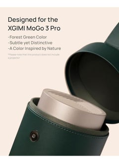 XGIMI Carrying Case for Mogo 3 Pro | Stylish, Heavy Duty Vegan Leather Case, Eco-Friendly PU leather, With Easy-Grab Handle, Waterproof, Dustproof, Drop Protection - Green  - Image 2