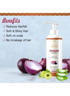 7 Days Onion Shampoo For Anti Hair Fall & Hair Growth With Onion Oil & Plant Keratin200G  - Image 4