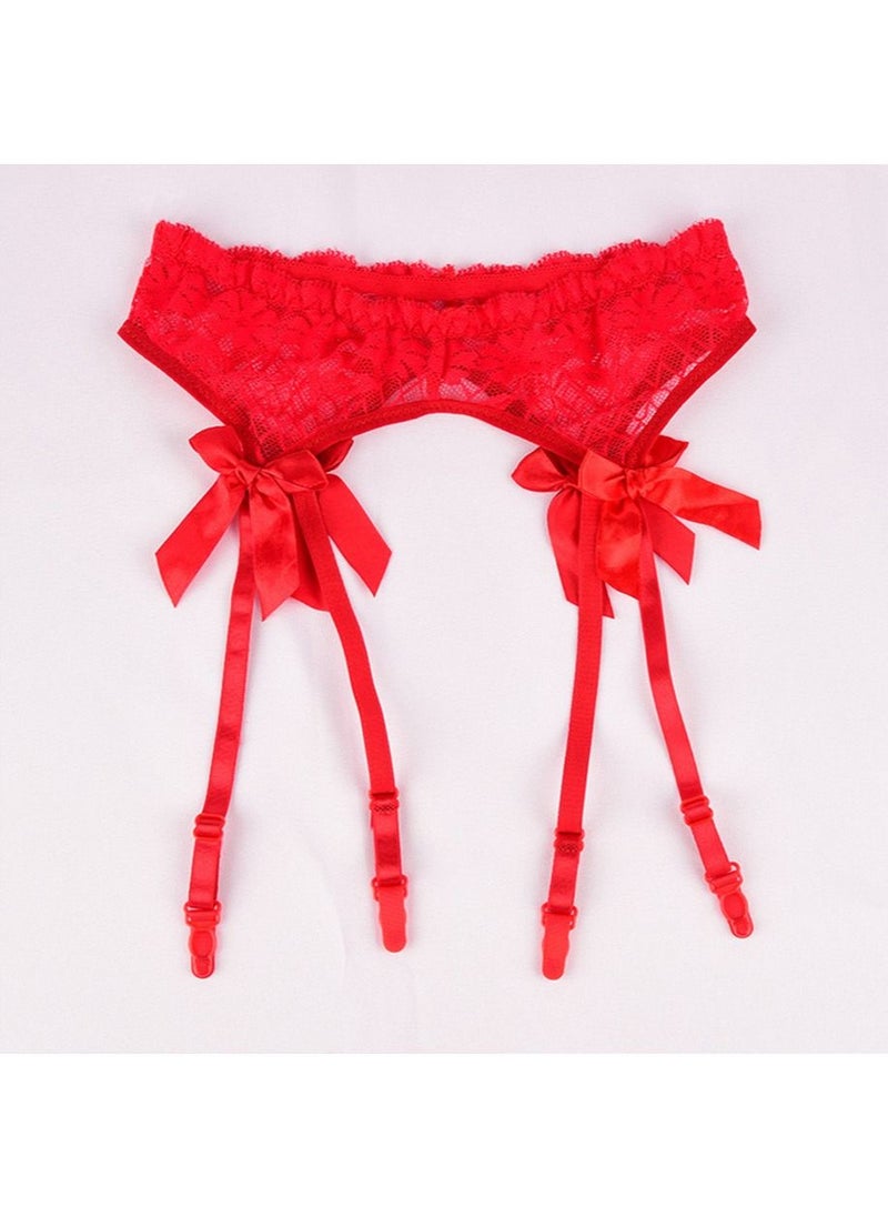 Generic Elastic Leg Garter Belt with Anti-Slip Clips, Thigh Garter for Thigh High Socks Stocking Suspender, Fixed Clip Garter Belt for Women  - Image 2