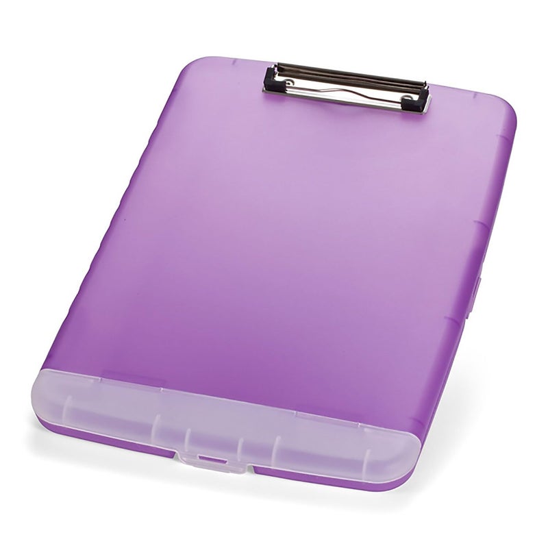 Officemate Slim Clipboard Storage Box Purple 83305 1 Clipboard