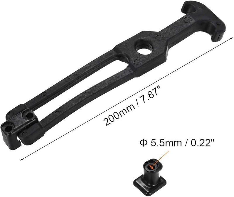 Flexible T Handle Rubber Deadbolt 200mm for Golf Cart Tool Box 2pcs Black - Image 3