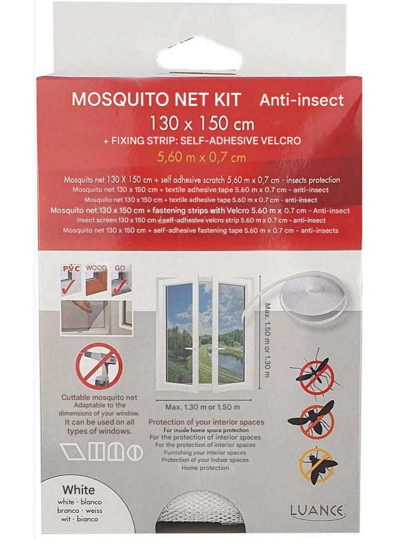 LUANCE Mosquito Net With Adhesive Strip 130 X 150 Cm - Image 1