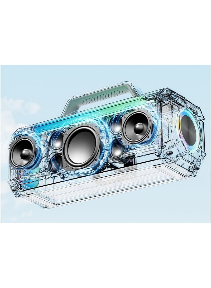 Portable Bluetooth Karaoke Speaker with 2 Wireless Microphones, Ideal for Adults and Kids, Perfect for Home Parties and Weddings - Image 3