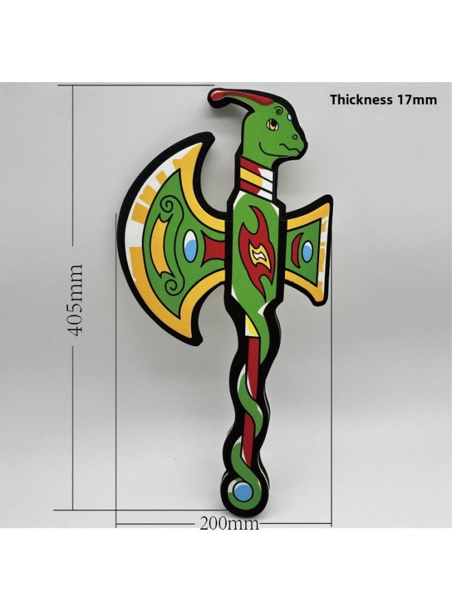 Spot Eva Toy Sword Children Foam Sword Safety Sword Simulation Sponge Sword Shield Pirate Sword Shield Wholesale-Color:Dinosaur Axe  - Image 1