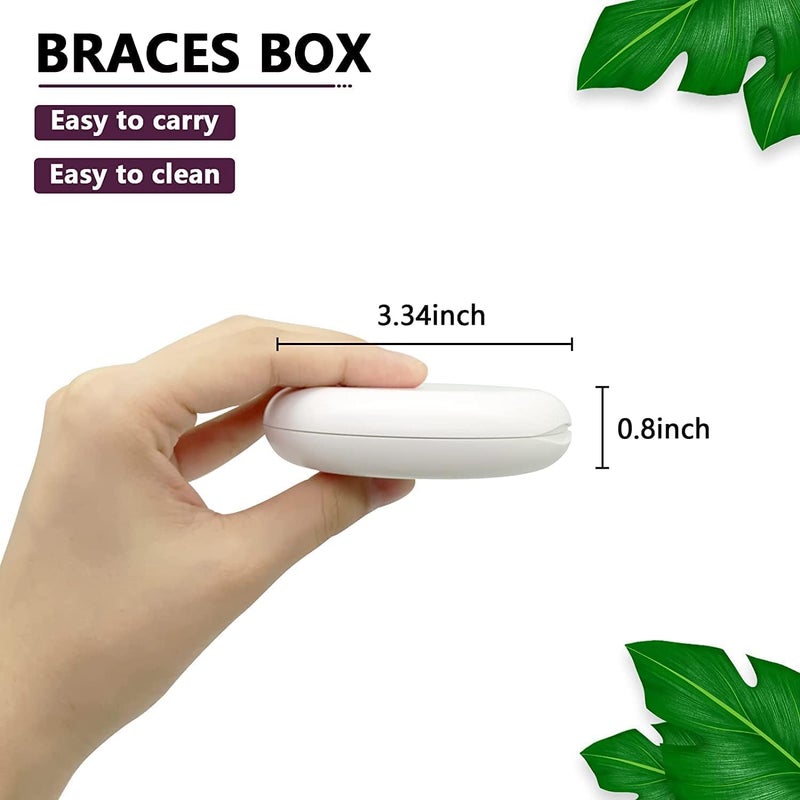ARGOMAX 2 Pack Retainer Case, Aligner Case, Orthodontic Retainer Case, Retainer Mouth Guards Travel Case - White. - Image 5