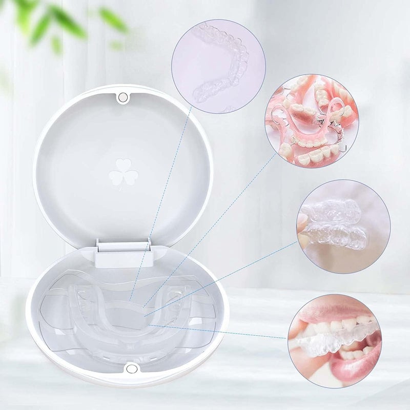 ARGOMAX 2 Pack Retainer Case, Aligner Case, Orthodontic Retainer Case, Retainer Mouth Guards Travel Case - White. - Image 3
