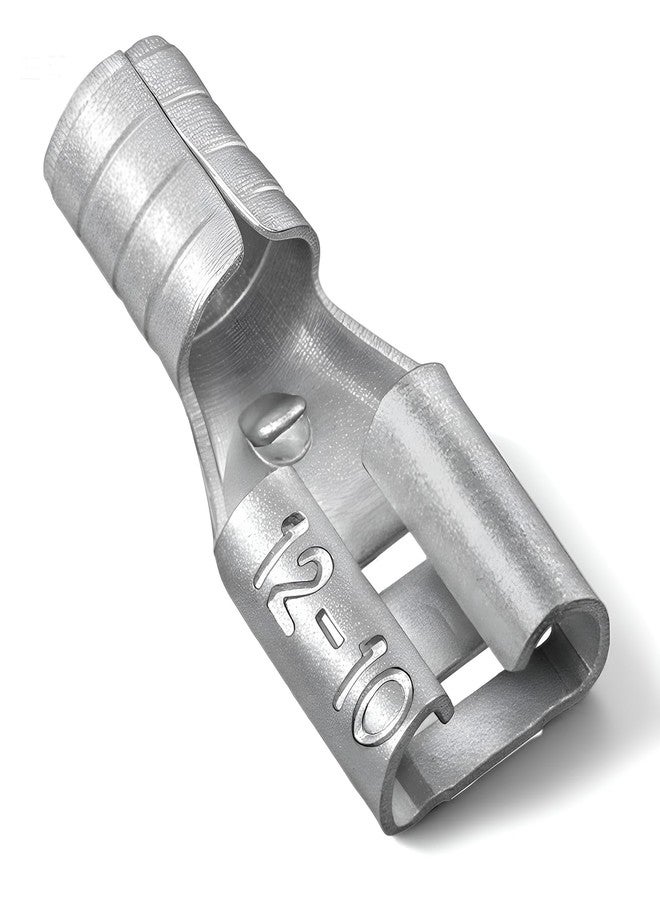 Otoolling 50 Pcs High Temperature Female Non Insulated Spade Connectors, 12-10 Gauge Quick Disconnect, 1/4" Female Tab Wire Splice Connectors for Strong Crimps in Electrical Wire Terminals - Image 1