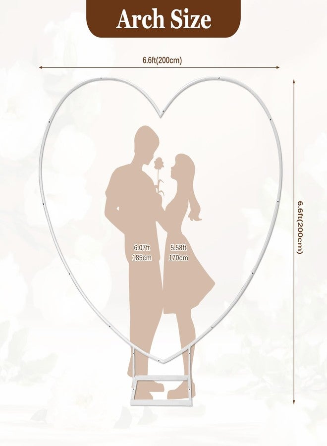 XTJWMY Heart Shaped Metal Balloon Arch Kit,6.6ft Wedding Heart Arch Backdrop Stand,with Water Bag for Proposal, Wedding, Valentine’s Day, Bridal, Birthday Party Decorations - Image 2