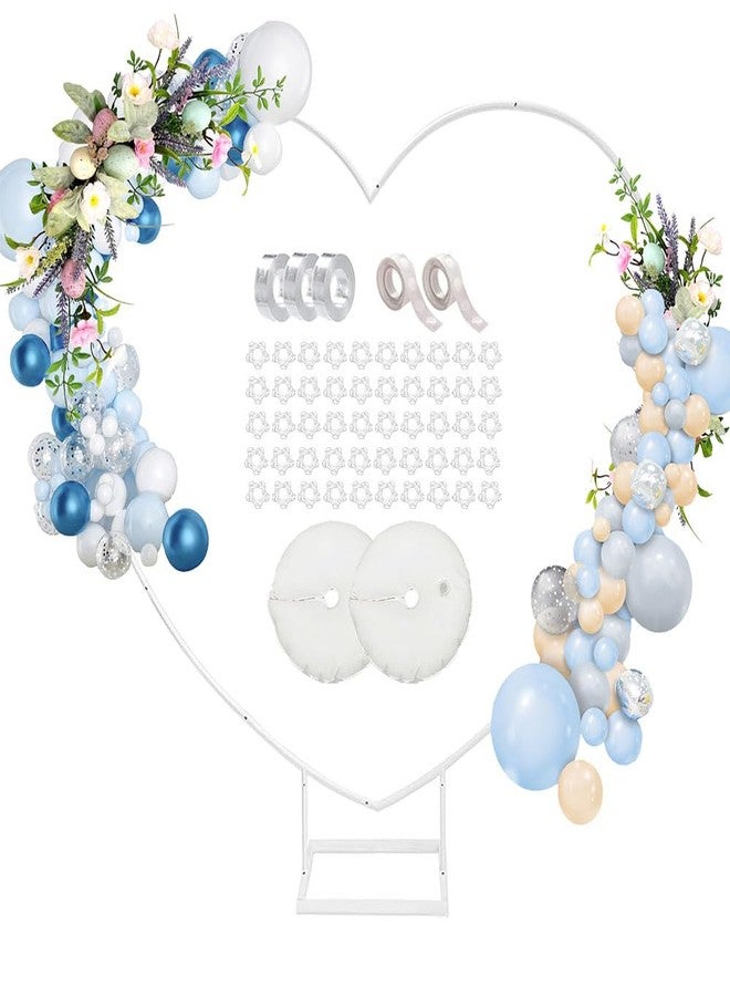 XTJWMY Heart Shaped Metal Balloon Arch Kit,6.6ft Wedding Heart Arch Backdrop Stand,with Water Bag for Proposal, Wedding, Valentine’s Day, Bridal, Birthday Party Decorations - Image 1