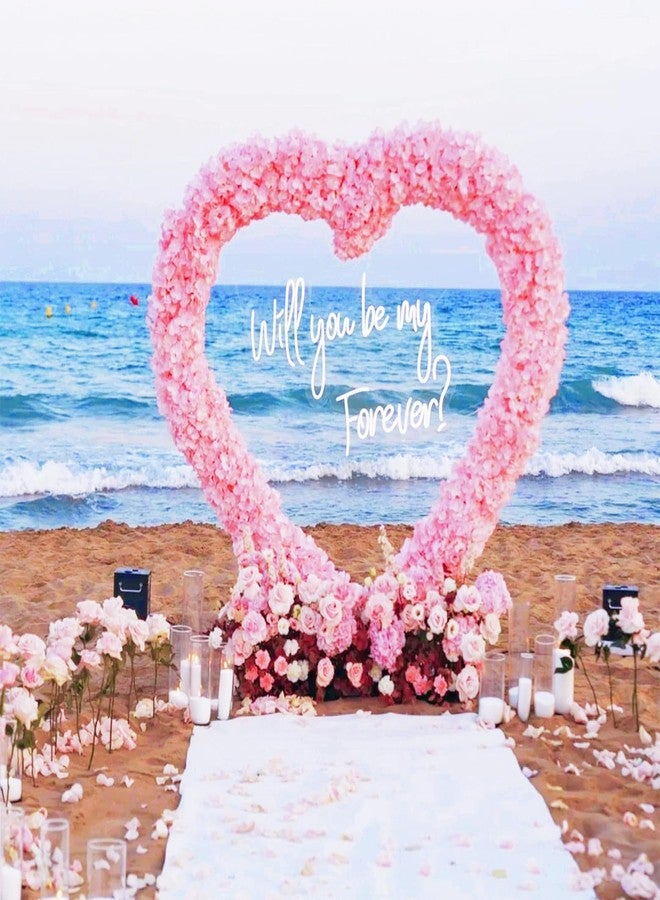 XTJWMY Heart Shaped Metal Balloon Arch Kit,6.6ft Wedding Heart Arch Backdrop Stand,with Water Bag for Proposal, Wedding, Valentine’s Day, Bridal, Birthday Party Decorations - Image 5