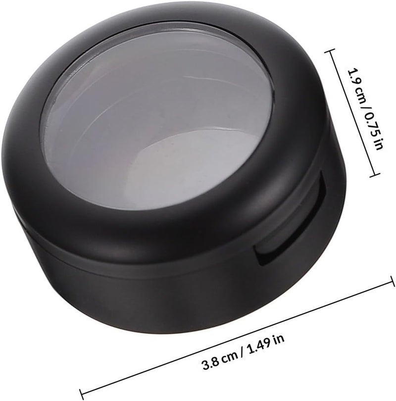 8pcs Compact Black Abs Eyeshadow Dispenser Case with Good Sealing, Mini Empty Single Eyeshadow Storage Box for Home and Travel Makeup Organizer - Image 2