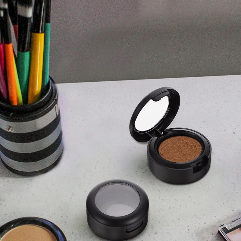 8pcs Compact Black Abs Eyeshadow Dispenser Case with Good Sealing, Mini Empty Single Eyeshadow Storage Box for Home and Travel Makeup Organizer - Image 4