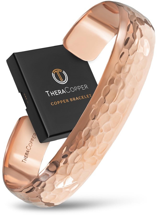 TheraCopper Copper Bracelet for Men & Women - 100% Pure Copper Bracelets - Raw, Solid & Uncoated Authentic Handmade Tibetan Bracelet Cuff Bangles, Adjustable, Copper, no gemstone - Image 1