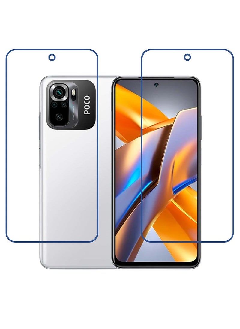 Super 2 Pieces Tempered Glass Screen Protector Clear Designed For Xiaomi Poco M5s Full Screen Coverage And Bubble Free - Image 1