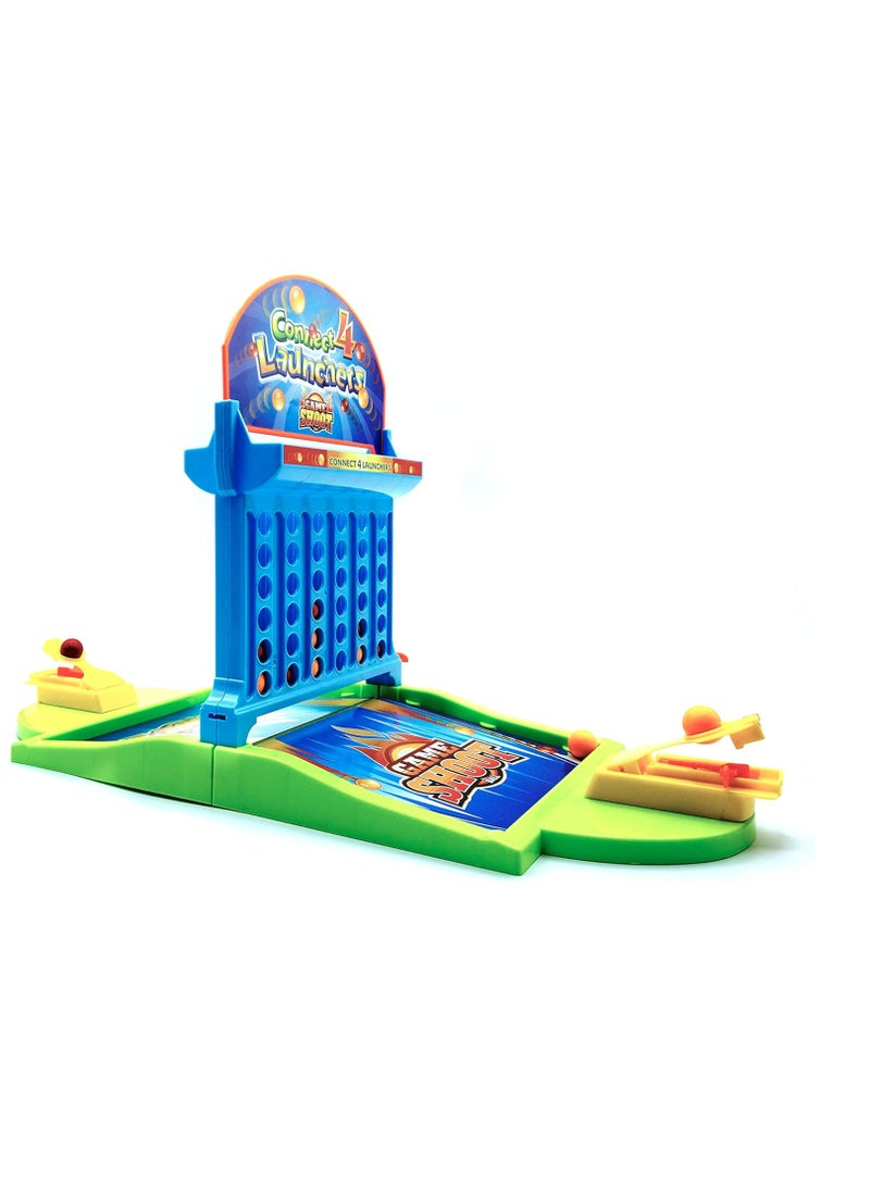 The 4 Villa Connect game contains two rotating catapults, four balls of the same color in sequence, a gift for kids, girls and adults, one of the family and party games. - Image 1