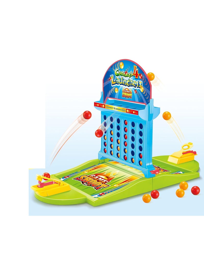 The 4 Villa Connect game contains two rotating catapults, four balls of the same color in sequence, a gift for kids, girls and adults, one of the family and party games. - Image 2