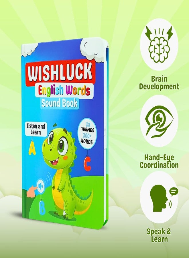 WishLuck Interactive English Word Book for Kids | Educational Vocabulary Sound Book for Language & Speech Development | Talking Learning Book | Screen-Free Early Learning Toy - Image 3