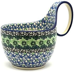 Polish Pottery Gallery Polish Pottery Loop Handle Bowl  Kiwi  - Image 1
