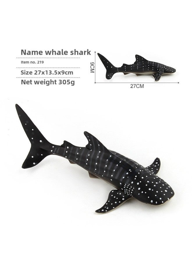 Simulation Of Whale Sharks, Tiger Sharks, Blue Whales, Marine Life Models, Deep-sea Prehistoric Ancient Duns, Trilobites, Animal Models-Color:Pl127-219 Whale Shark 305g  - Image 1