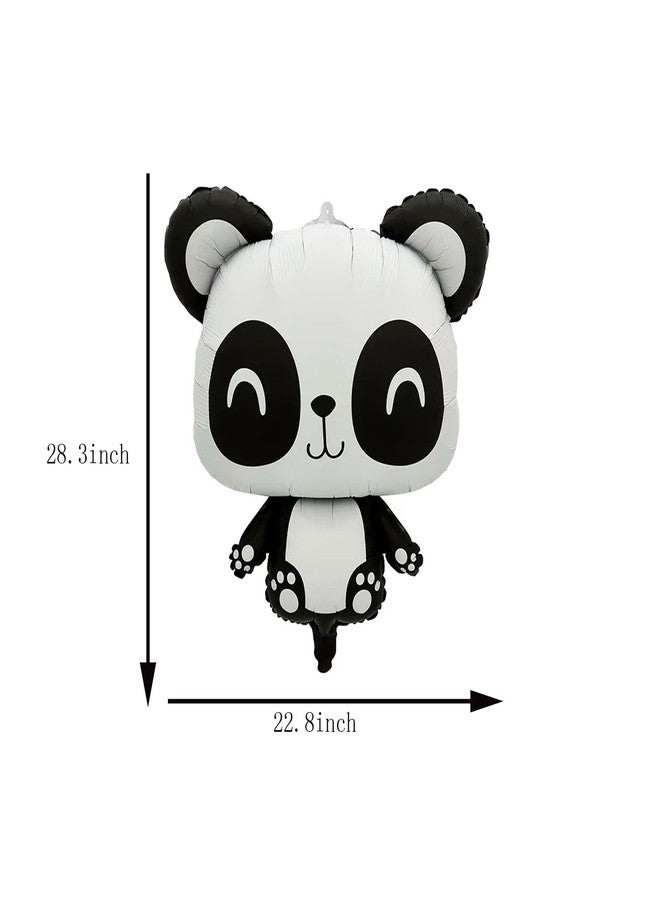 CSTYWC 5PCS Panda Large Mylar Foil Balloons Jungle Safari Animals Theme Birthday Party Decorations Kids Gift Shower Decor Supplies - Image 2