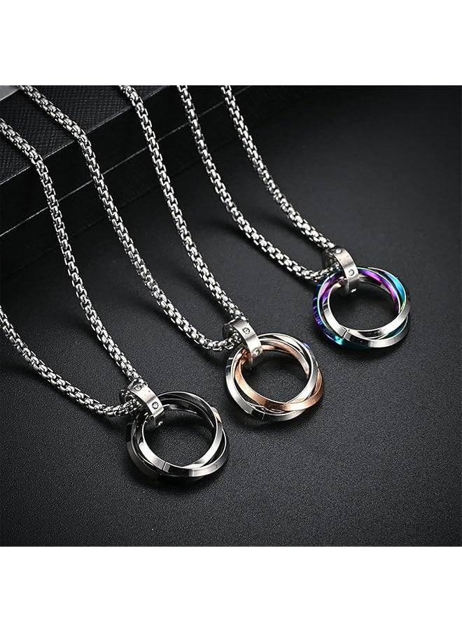 Oasisgalore Ring Pendant Necklaces For Women Men'S Silver Chains Accessories Cool Gifts For Guys  - Image 5