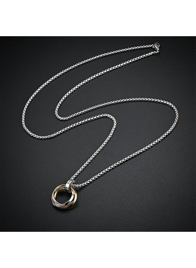 Oasisgalore Ring Pendant Necklaces For Women Men'S Silver Chains Accessories Cool Gifts For Guys  - Image 4