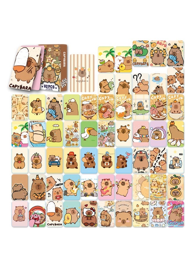 NIBEMINENT 92 Pcs Cartoon Capybara Double-sided Lomo Cards Card For Fans Collection Gifts - Image 3