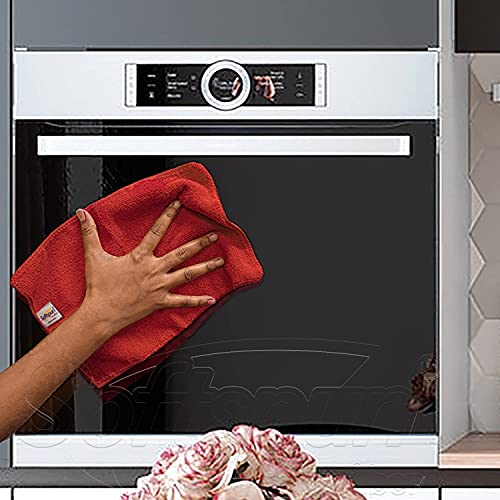 SOFTSPUN Microfiber Cleaning Cloths, 20x30 Cms 15 Piece Towel Set, 340 GSM (Red). Highly Absorbent, Lint & Streak Free, Multi-Purpose Wash Cloth for Kitchen, Car, Window, Stainless Steel, Silverware.… - Image 4