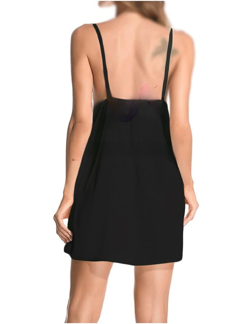 Ward Women's Baby Doll Short Dress Made from Soft  with a Side Split  - Image 2