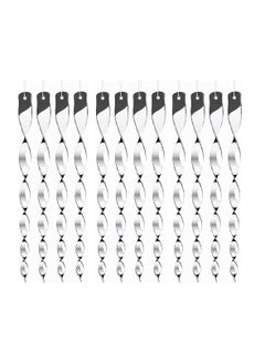 12 Pack Bird Repellent Reflectors, Hanging Silver Plastic Rod Reflective Bird Deterrent Device Scare Rods, Glossy Finish Garden Decorative Scare Birds Away, Like, Pigeons and Geese
