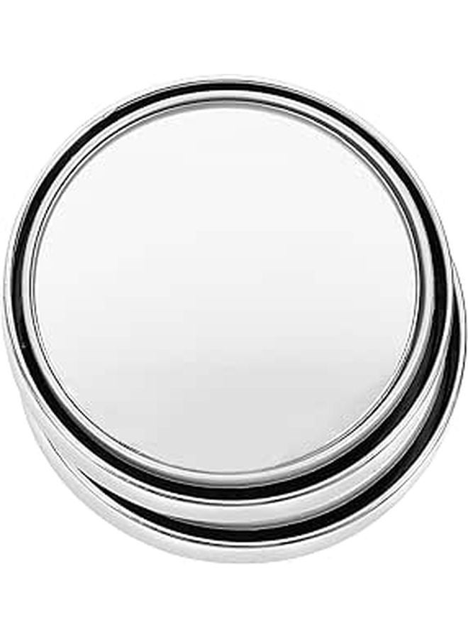Adjustable Wide Angle Blind Spot Mirror 2 Pack Silver Frame for SUV Truck Safety - Image 1