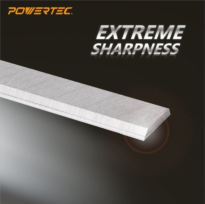 POWERTEC 6-1/8 Inch Jointer Blades for Ridgid JP06000, JP06101, JP0610 Jointer, Replacement for AC8600, JE08008 Jointer Knives, Set of 3 (148020) - Image 2