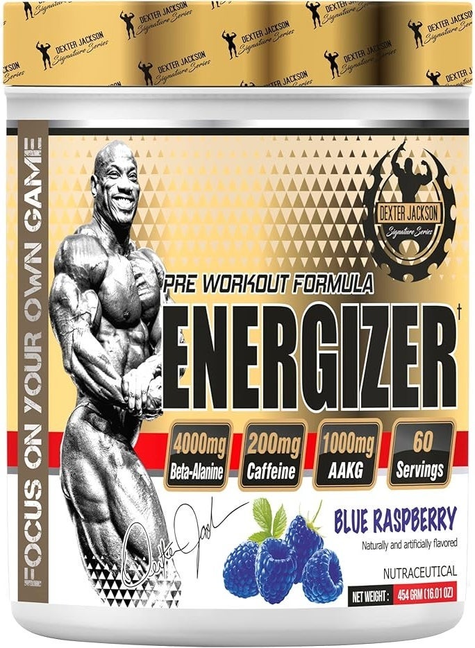 Dexter Jackson Energizer Pre-Workout Blue Raspberry 454G - Image 1