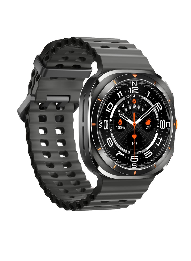 AROAQ - W7 AI Smart Watch Ultra, Rugged Design IP68 Waterproof Blood Oxygen Monitoring Watch, Amoled Screen Display Sleep Monitoring Fitness Watch With 100 Plus Exercise Modes, (Black) - Image 1