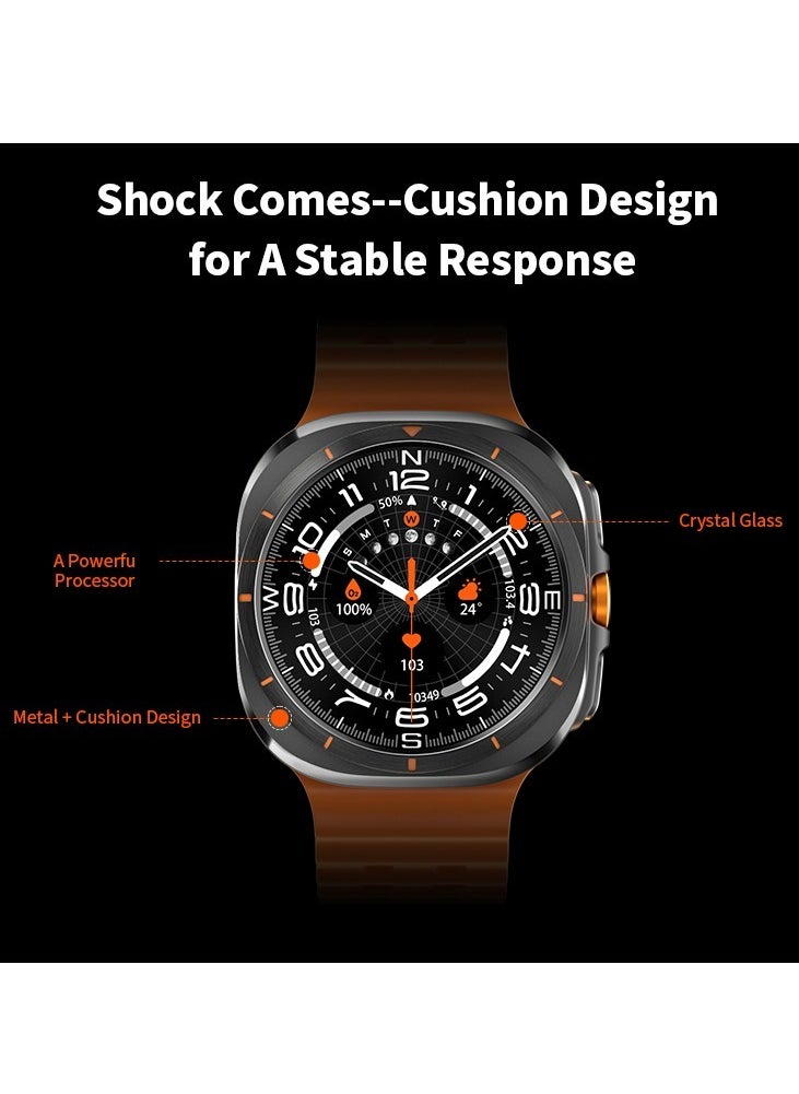 AROAQ - W7 AI Smart Watch Ultra, Rugged Design IP68 Waterproof Blood Oxygen Monitoring Watch, Amoled Screen Display Sleep Monitoring Fitness Watch With 100 Plus Exercise Modes, (Black) - Image 1