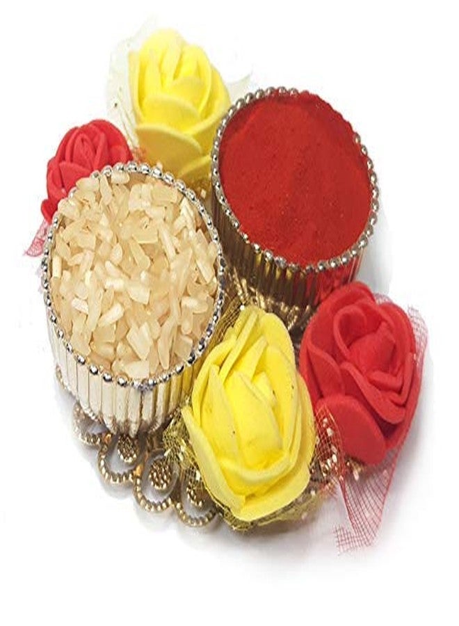 Natali Traders Om Rakhi for Bhai with Greeting Card and Roli Chawal Chopra - Religious Rakhi for Elder Brother, Bhaiya - Raksha Bandhan Gift - Image 5
