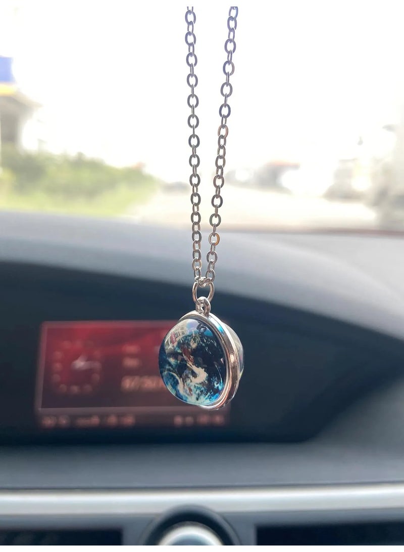 Car Accessory – Earth Globe Hanging Charm for Rearview Mirror, Necklace, Keychain, or Bag Decoration - Image 2