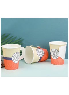 QUALITY Paper Hand Cups 50 Pieces, 9 Oz Coffee Paper Cups, Disposable Water Paper Cups, Tea Cups  - Image 3
