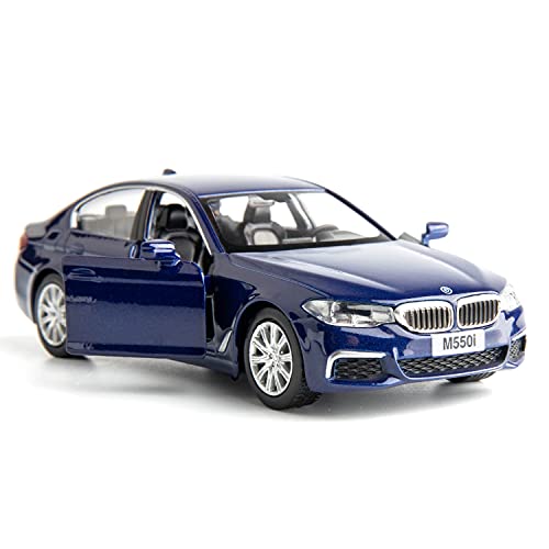 RMZ City BMW M550i Car Model 1:36 Diecasting Alloy Toy Car, Pull Back Vehicles Toy Car for Toddlers Kids Boys Girls Gift Blue - Image 1
