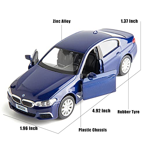 RMZ City BMW M550i Car Model 1:36 Diecasting Alloy Toy Car, Pull Back Vehicles Toy Car for Toddlers Kids Boys Girls Gift Blue - Image 2