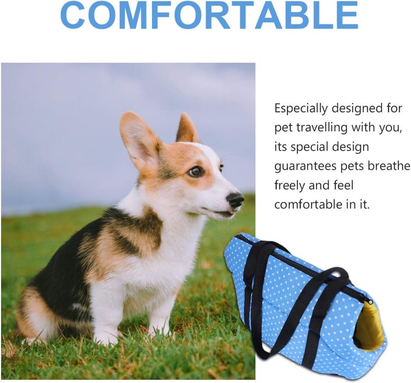 cheekyglo Pet Tote Carrier Bag Portable Sling Carrier Shoulder Bag Puppy Travel Pouch Pet Carrier Tote Hand Bag for Puppy Dog Cat Kitty (Blue,Large)40Ã\u201428CM Blue1 - Image 4