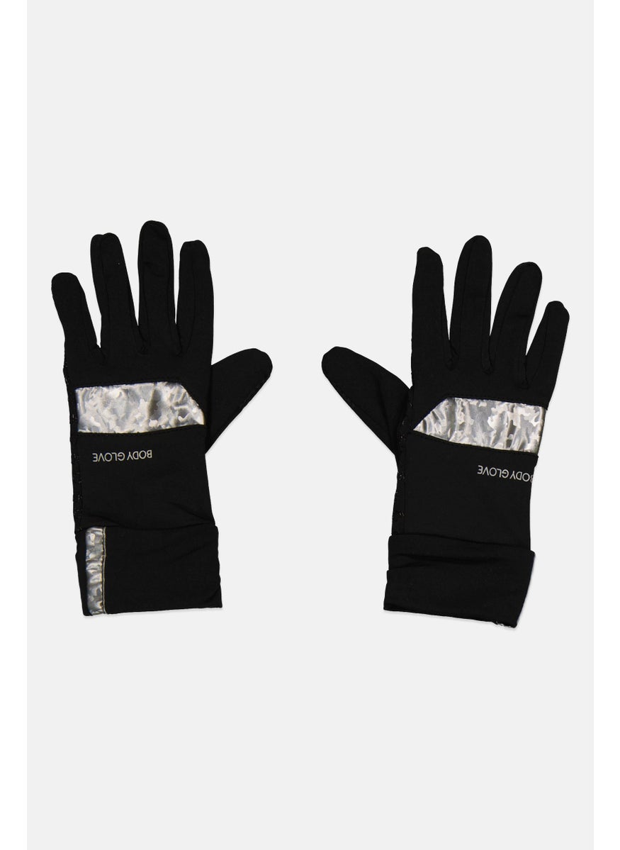 Body Glove - Women 1 Pair Brand Logo Gloves, Black - Image 1
