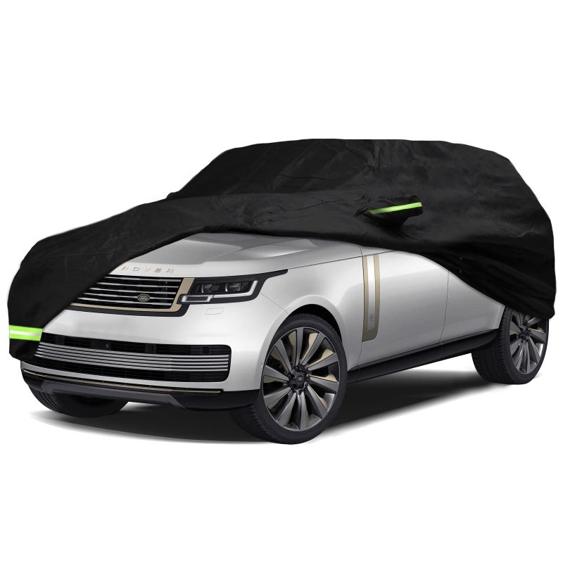 YIXIN Waterproof Car Cover for 20092022 Land Rover Range Rover LWB Car Cover Custom Fit 100 Waterproof Windproof Strap Single Door Zipper Bands for Snow Rain Dust Hail Protection LWB