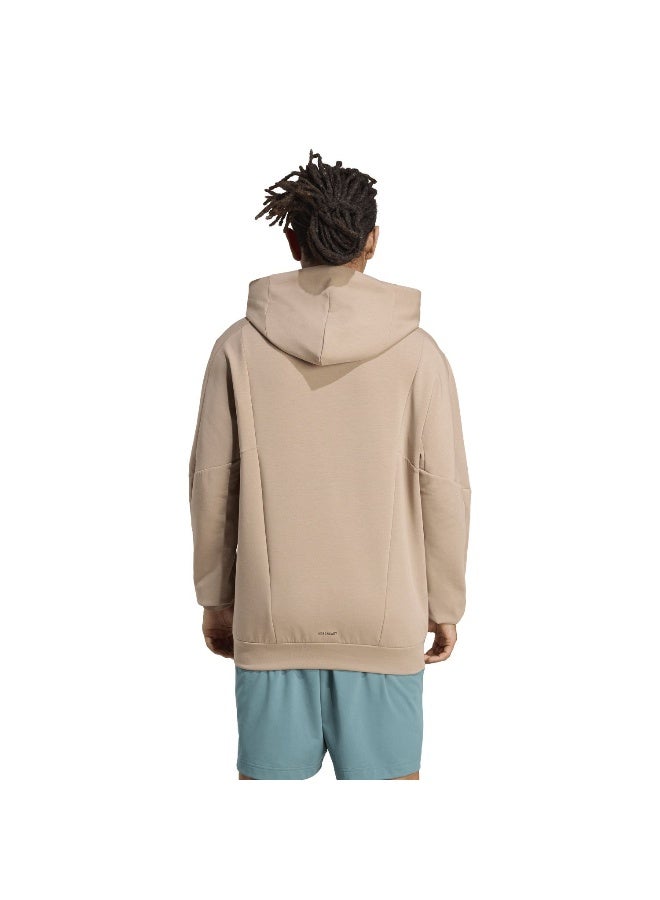Adidas Adidas D4T Hoodie Brown Hooded Sweat Sweatshirts For Men - Image 3