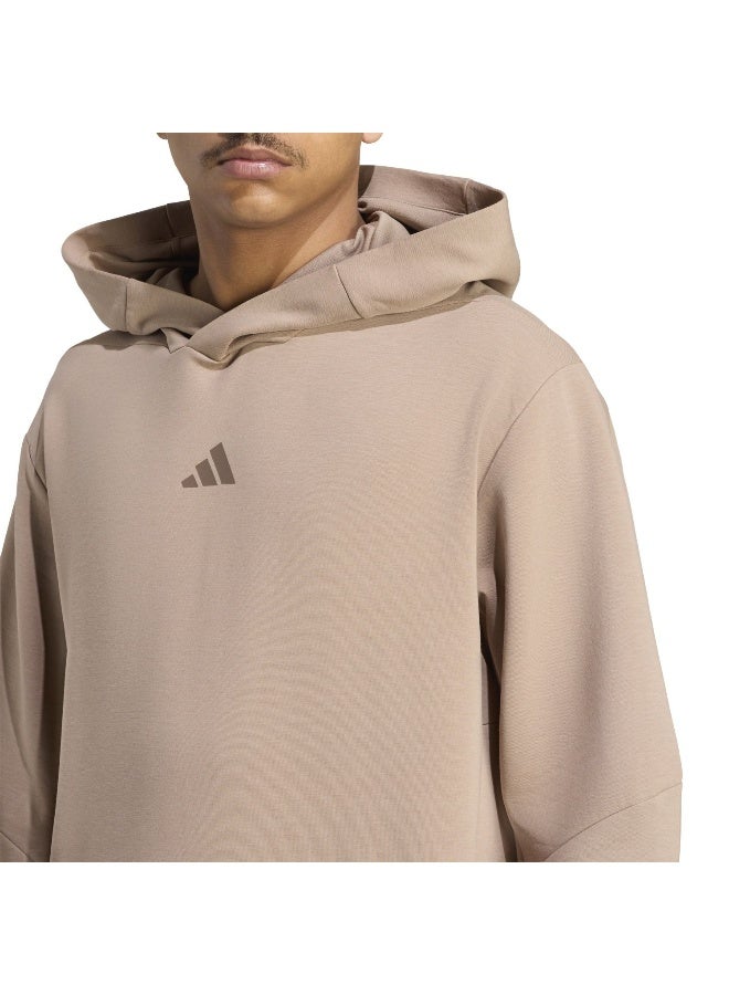 Adidas Adidas D4T Hoodie Brown Hooded Sweat Sweatshirts For Men - Image 5