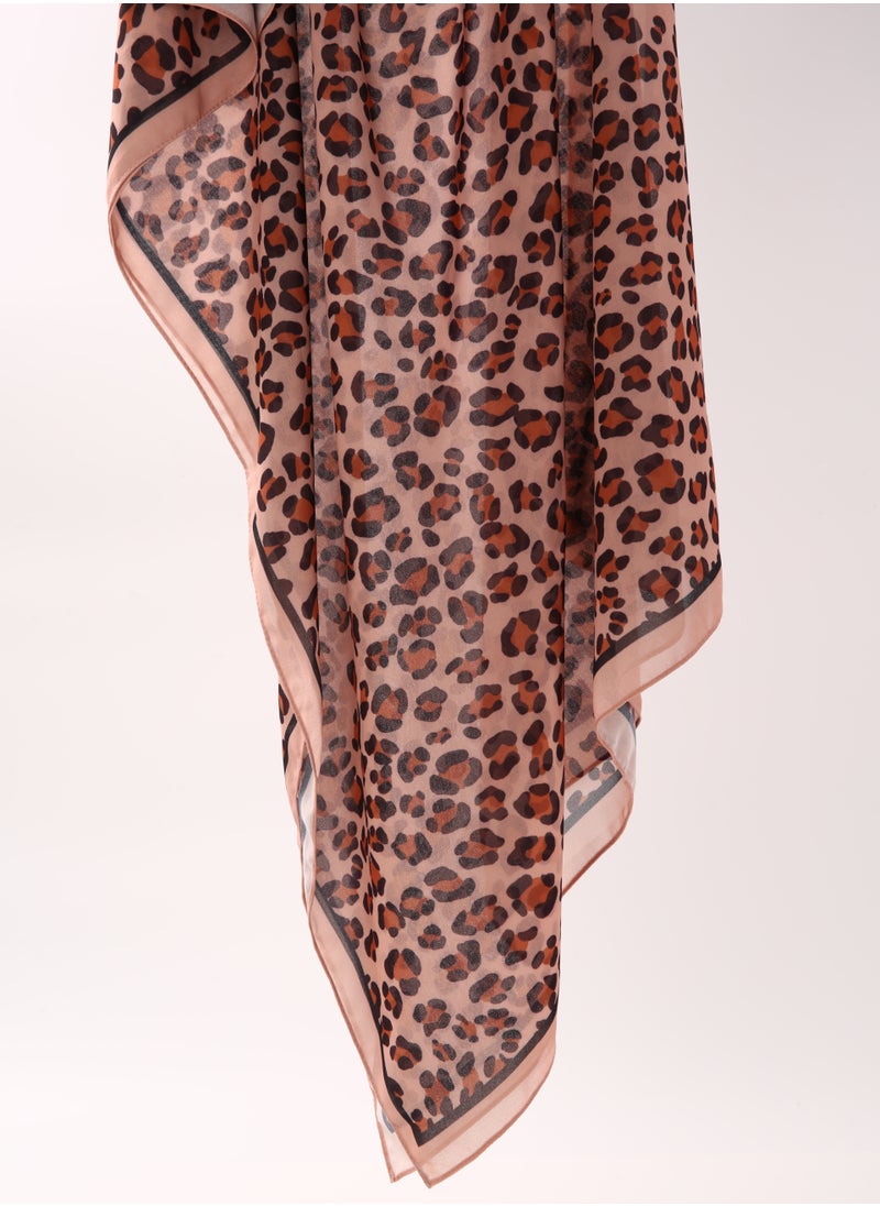 ShineShe - Elegant Ladies Fashion Scarf Leopard Printed Long Chiffon Headscarf - Image 1