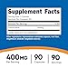 Nutricost Theobromine 400mg 90 Vegetarian Capsules Gluten Free NonGMO - Image 4